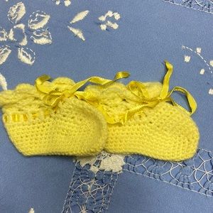 Vintage handmade newborn shoes